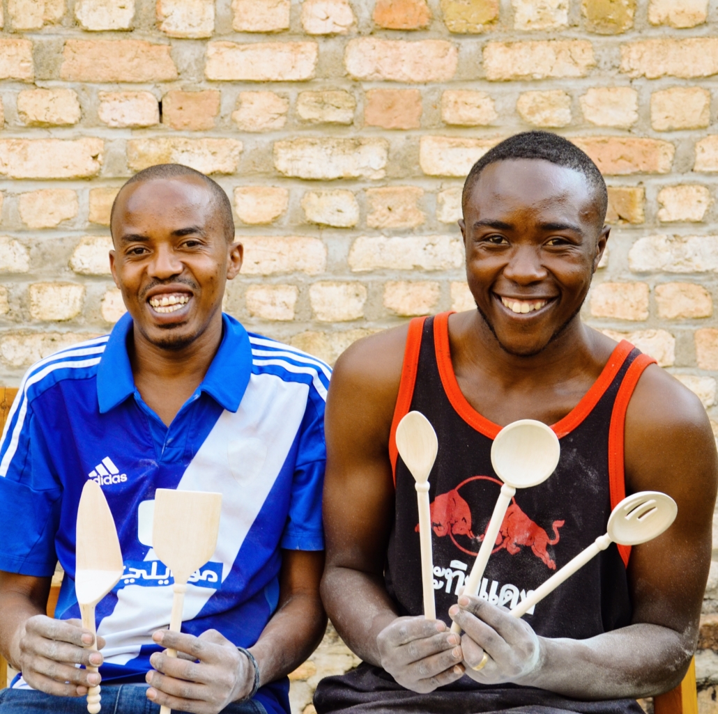 COASPINYU artisans Ibrahim Muhire and Moise Niman
